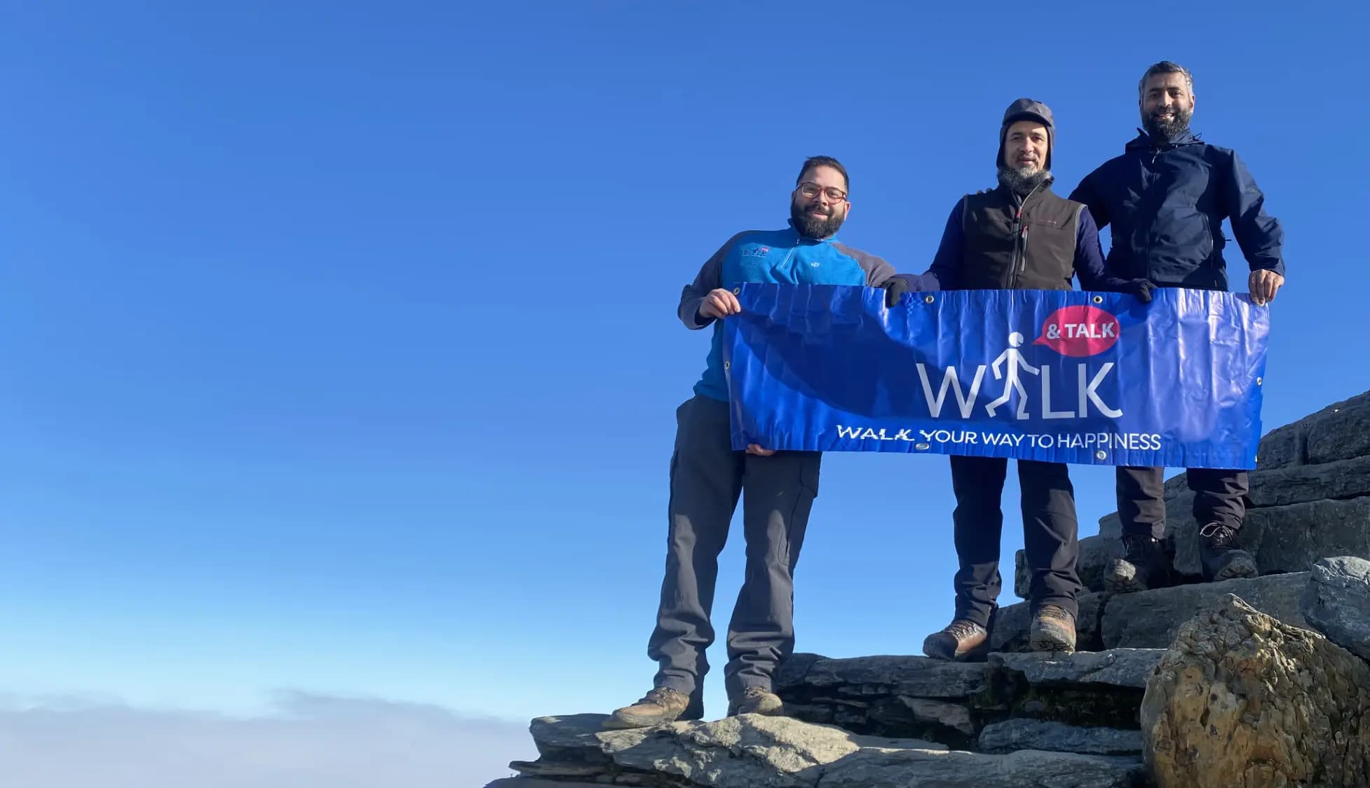 Image of founder on a walking event